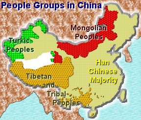 Map of China Peoples