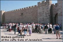 Gathering at Jaffa Gate