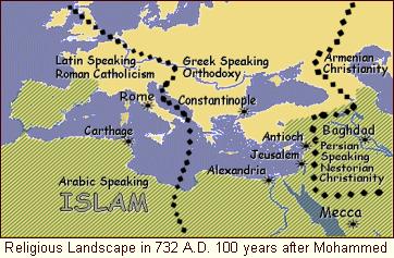 Religious Landscape in 732 A.D.