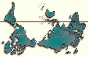 World Map Seen From Australia